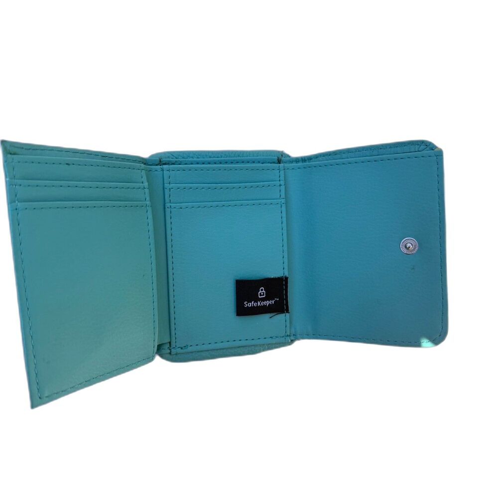 Genuine Leather Safe Keeper Wallet - Teal